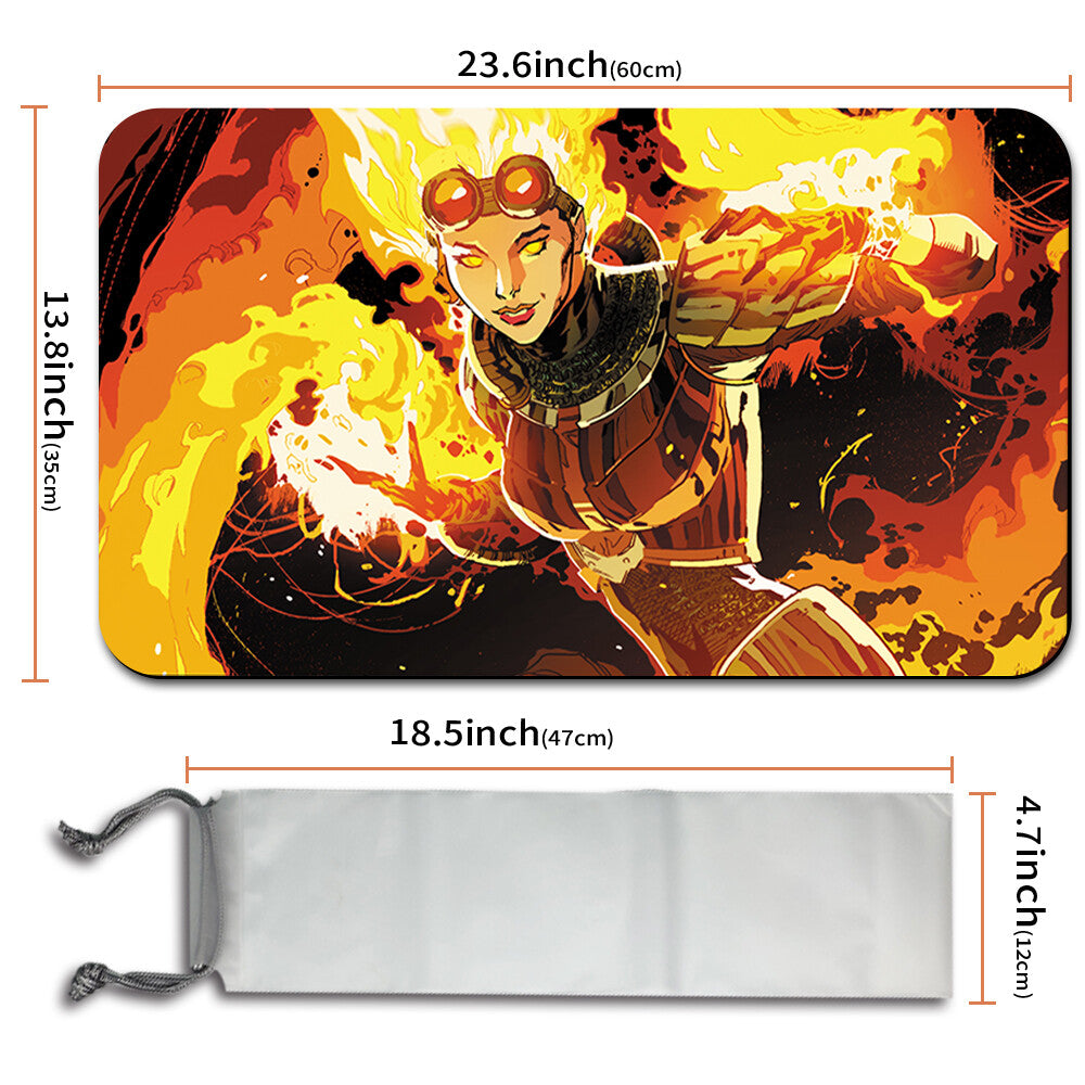 Chandra Nalaar Idw - Magic The Gathering Playmat TCG CCG MTG Playmat Stitched Edge