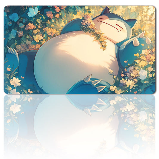 648479 - Board Game Pokemon Snorlax Playmat Stitched Edge Games Mousepad Play Mat of TCG