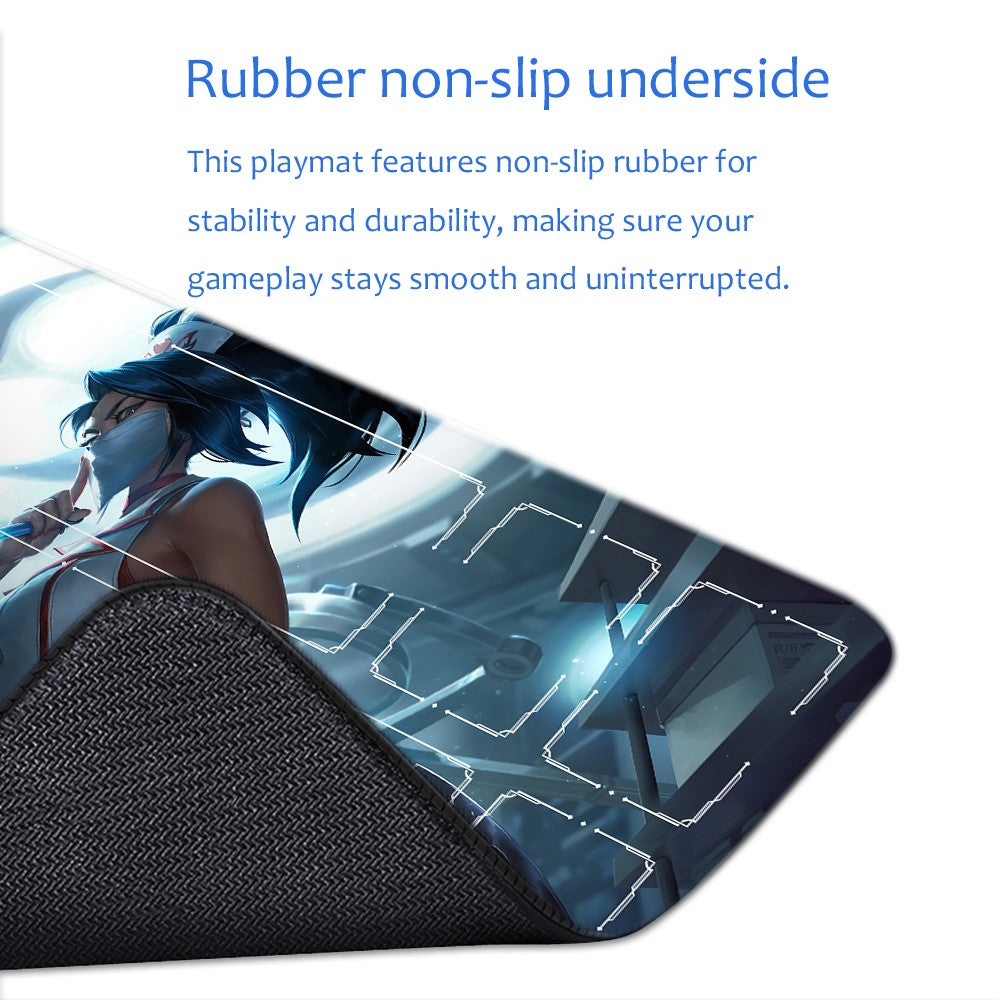 Akali - League Of Legends Riftbound Playmat 24x14 in + Free Storage Bag