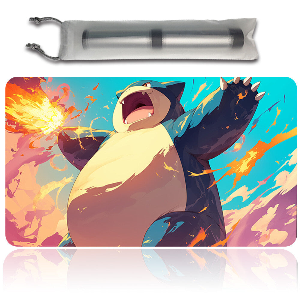New Pokemon Snorlax Playmat Stitched Edge with Free Bag | Pokemon TCG Playmat Stitched Edge | 1356781