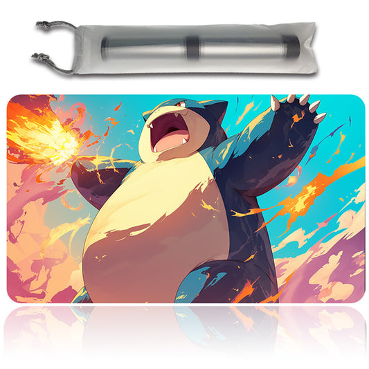 New Pokemon Snorlax Playmat Stitched Edge with Free Bag | Pokemon TCG Playmat Stitched Edge | 1356781