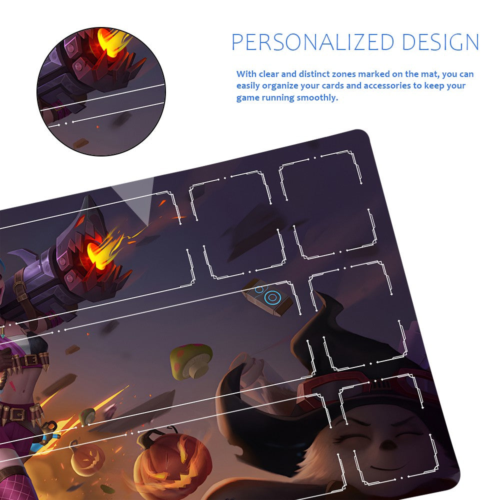 Jinx - League Of Legends Riftbound Playmat 24x14 in + Free Storage Bag