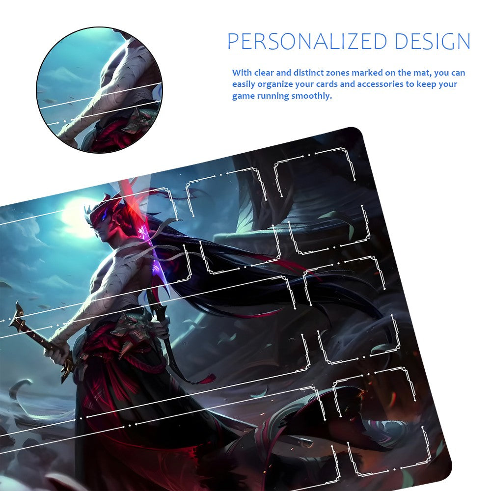 Yone - League Of Legends Riftbound Playmat 24x14 in + Free Storage Bag