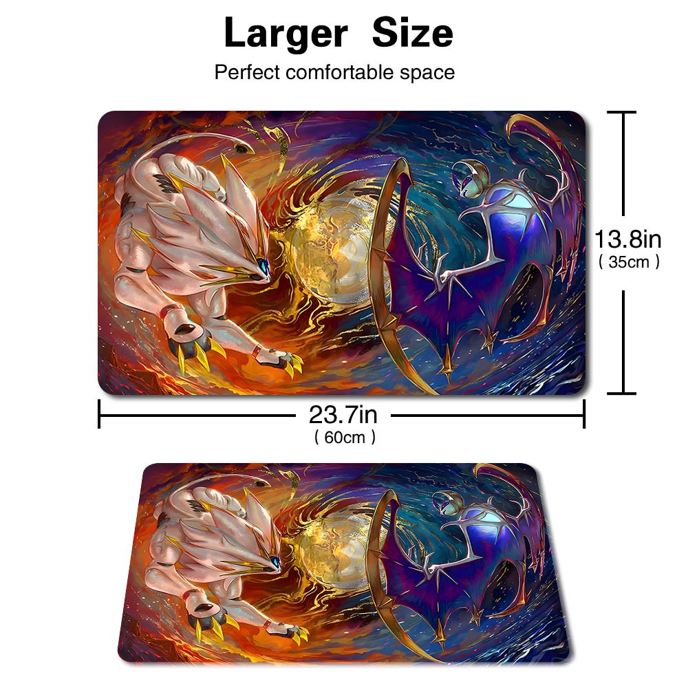 640673 - Board Game Pokemon Solgaleo Playmat Stitched Edge Games Mousepad Play Mat of TCG
