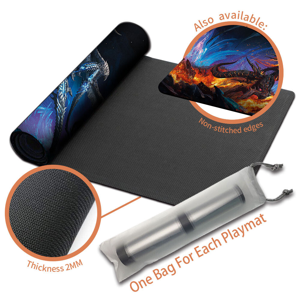 GIFT BUNDLE KEY ART - Magic The Gathering MTG Playmat TCG CCG MTG Playmat Stitched Edge