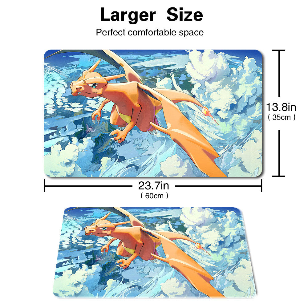 379677 - Board Game Pokemon Charizard Playmat Stitched Edge Games Mousepad Play Mat of TCG