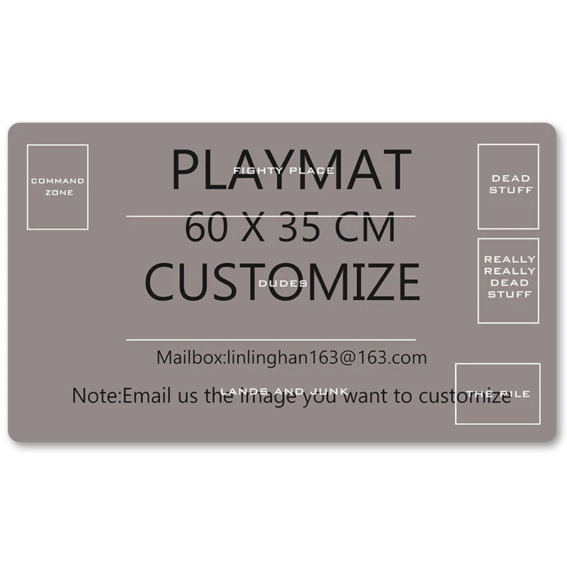 Board Game TCG Playmat Custom Picture With Card Zones Trading Card Game Playmat Stitched Edge
