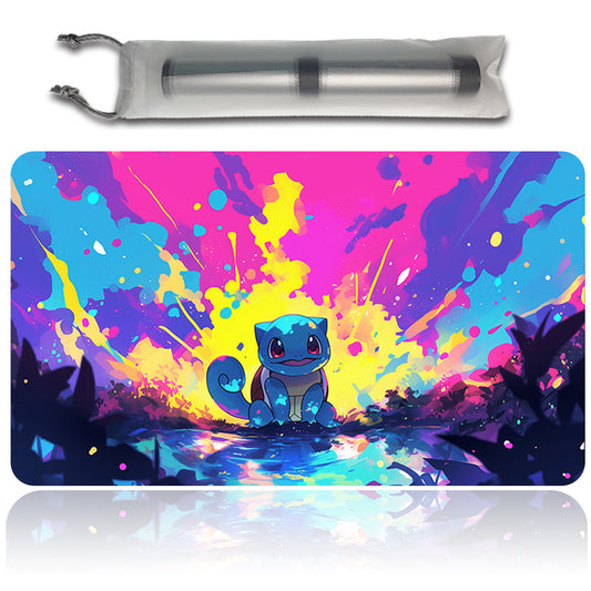 New Pokemon Squirtle Playmat Stitched Edge with Free Bag | Pokemon TCG Playmat Stitched Edge | 1351546