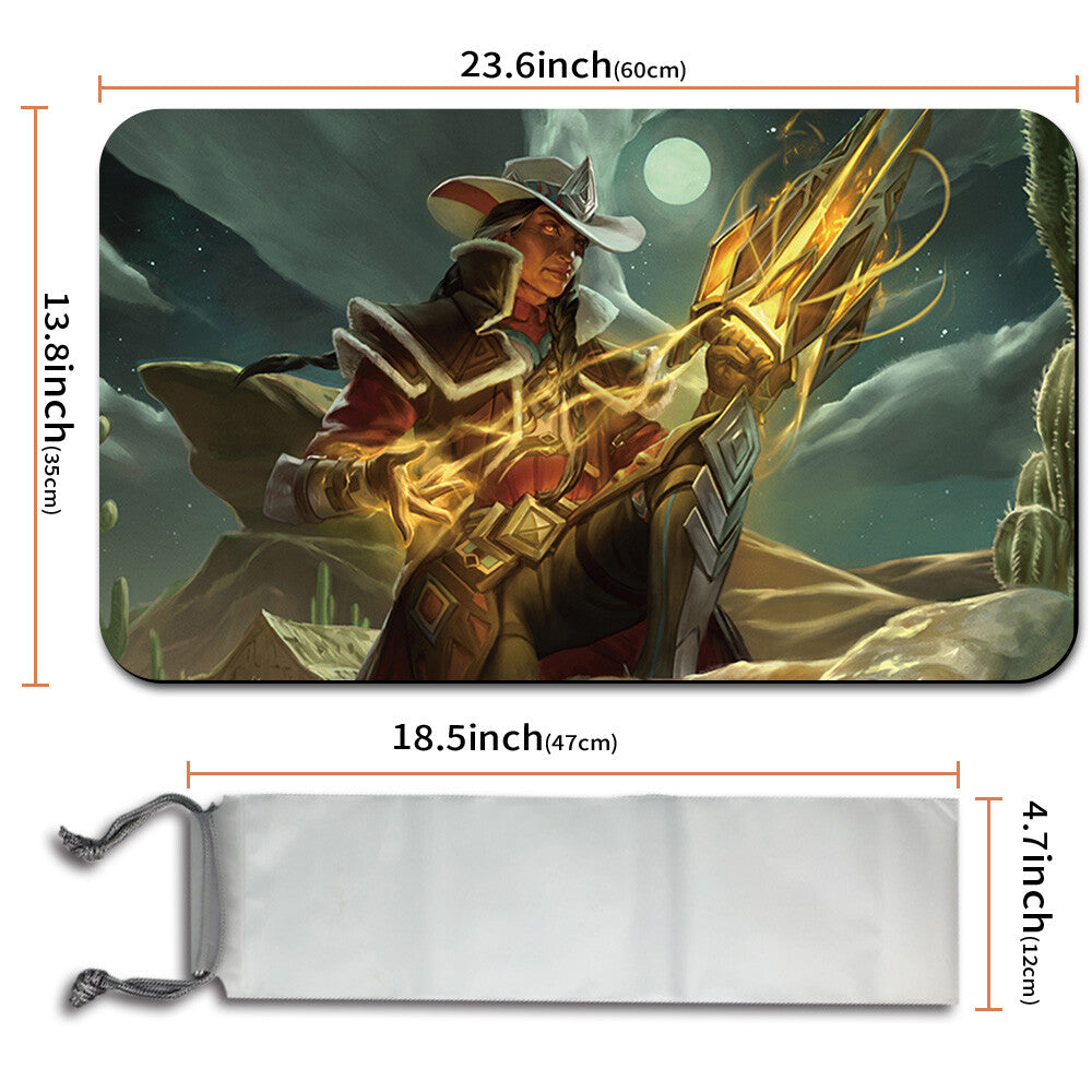 ONE LAST JOB - Magic The Gathering MTG Playmat TCG CCG MTG Playmat Stitched Edge