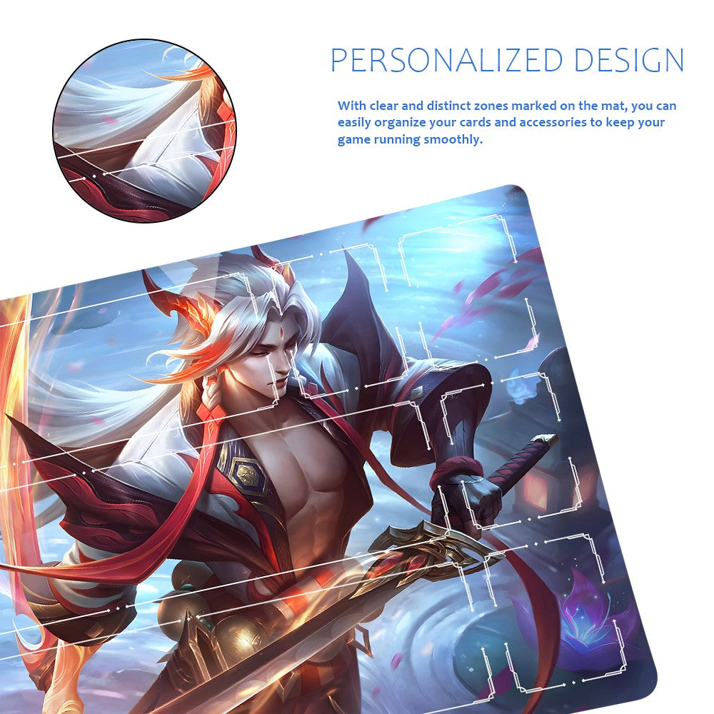 Yone - League Of Legends Riftbound Playmat 24x14 in + Free Storage Bag