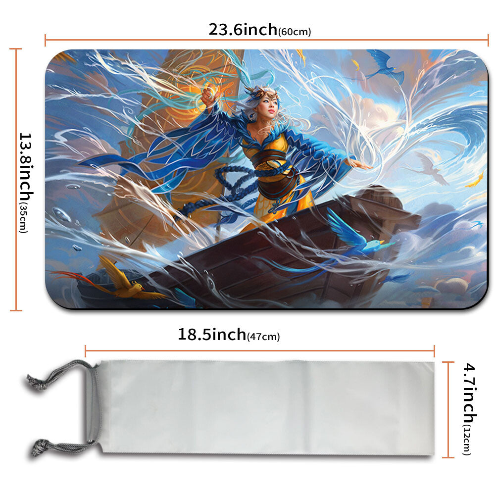MU YANLING, WIND RIDER - Magic The Gathering MTG Playmat TCG CCG MTG Playmat Stitched Edge