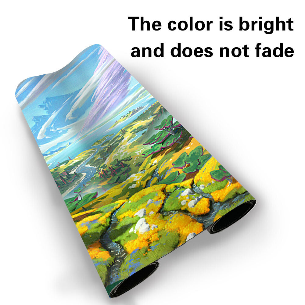 The Fertile Lands of Saulvinia - Board Game MTG Playmat Mouse Mat of TCG CCG Stitched Edge