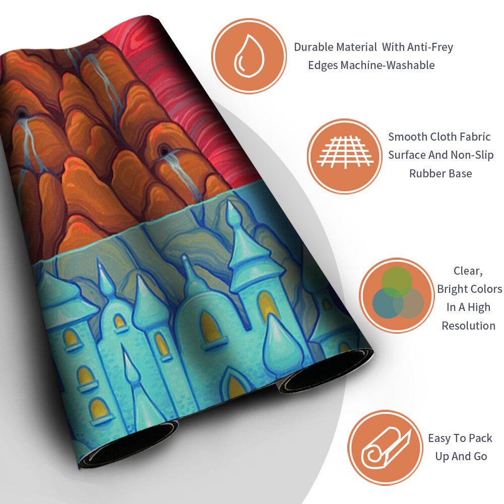 THE ASTROLOGY LANDS AQUARIUS -Board Game MTG Playmat Playmat of MTG TCG CCG Stitched Edge