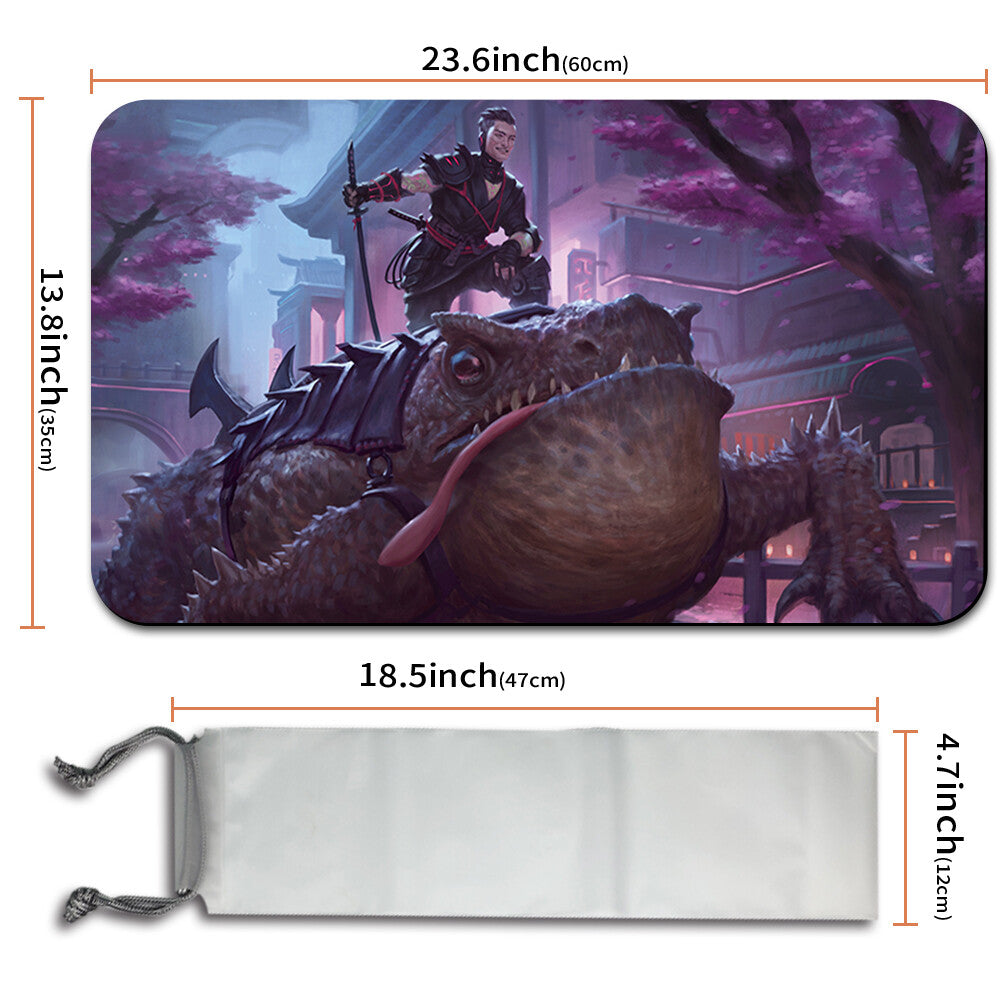 TATSUNARI, TOAD RIDER -Board Game MTG Playmat Mouse pad Playmat of MTG TCG CCG Stitched Edge