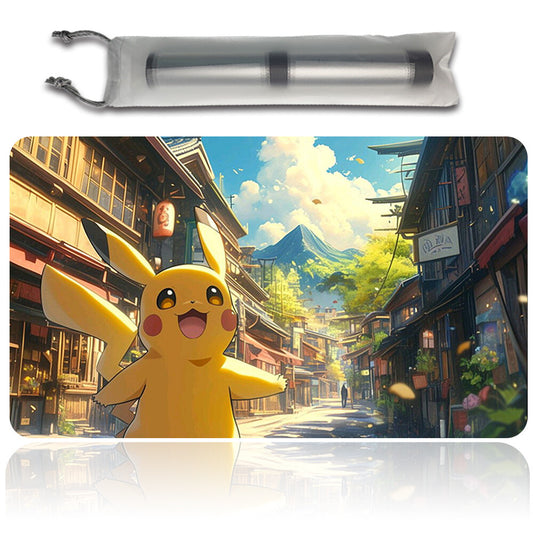 New Pokemon Pikachu Playmat Stitched Edge with Free Bag | Pokemon TCG Playmat Stitched Edge | 391656