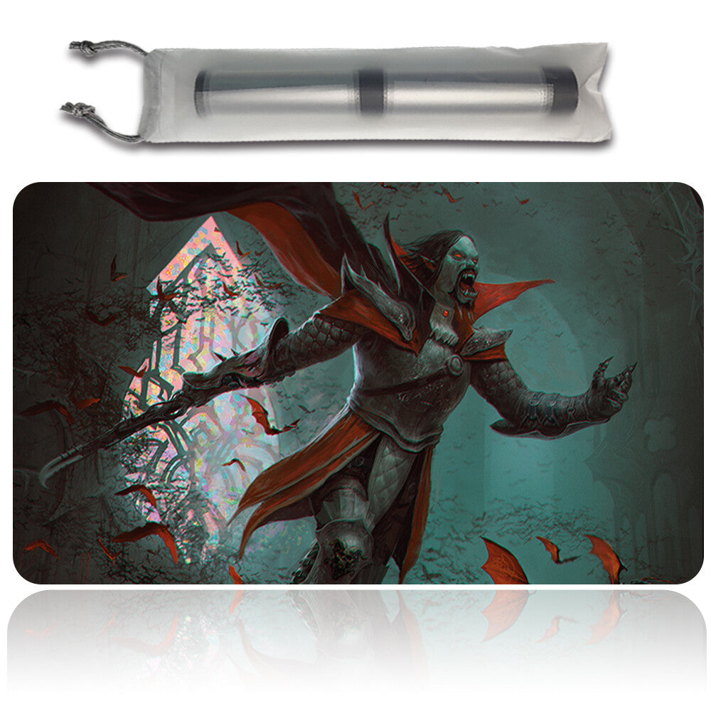 DRACULA, LORD OF BATS -Board Game MTG Playmat Magic The Gathering Playmat Stitched Edge