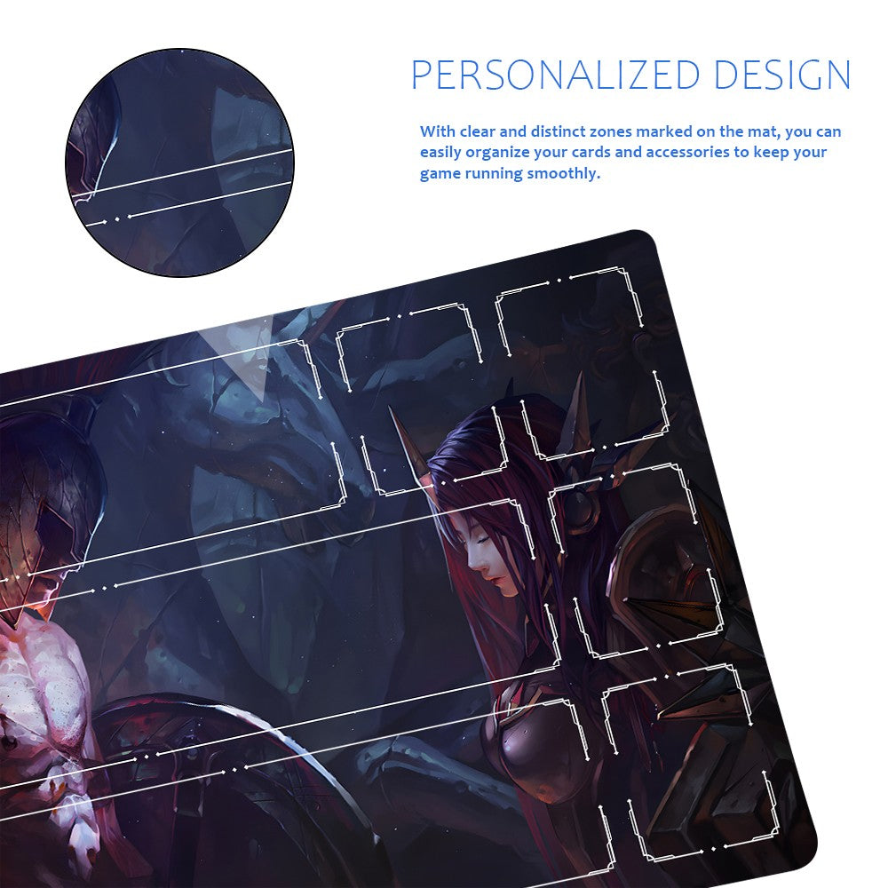 Leona - League Of Legends Riftbound Playmat 24x14 in + Free Storage Bag