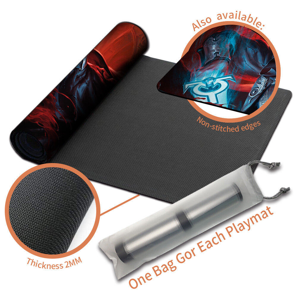 ODRIC, BLOOD-CURSED -Board Game MTG Playmat Magic The Gathering Playmat Stitched Edge