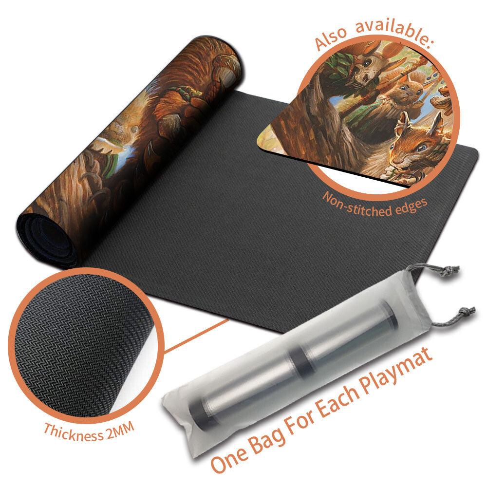 Squirrel Mob - Magic The Gathering MTG Playmat TCG CCG MTG Playmat Stitched Edge