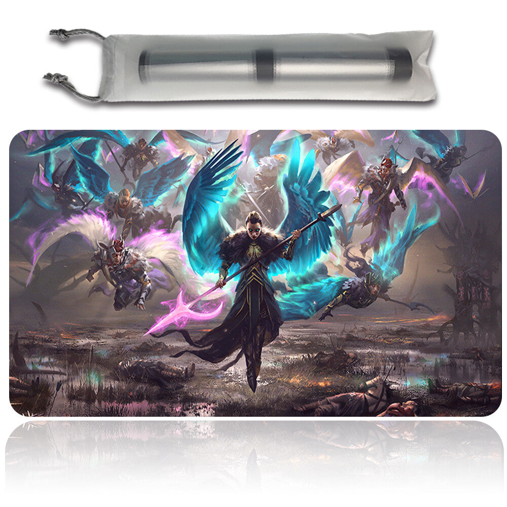 Rampage of the Valkyries - Magic The Gathering Playmat Trading Card Game Playmat Stitched Edge