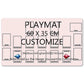 Board Game TCG Playmat Custom Picture With Card Zones Trading Card Game Playmat Stitched Edge