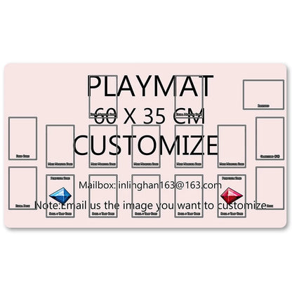 Board Game TCG Playmat Custom Picture With Card Zones Trading Card Game Playmat Stitched Edge