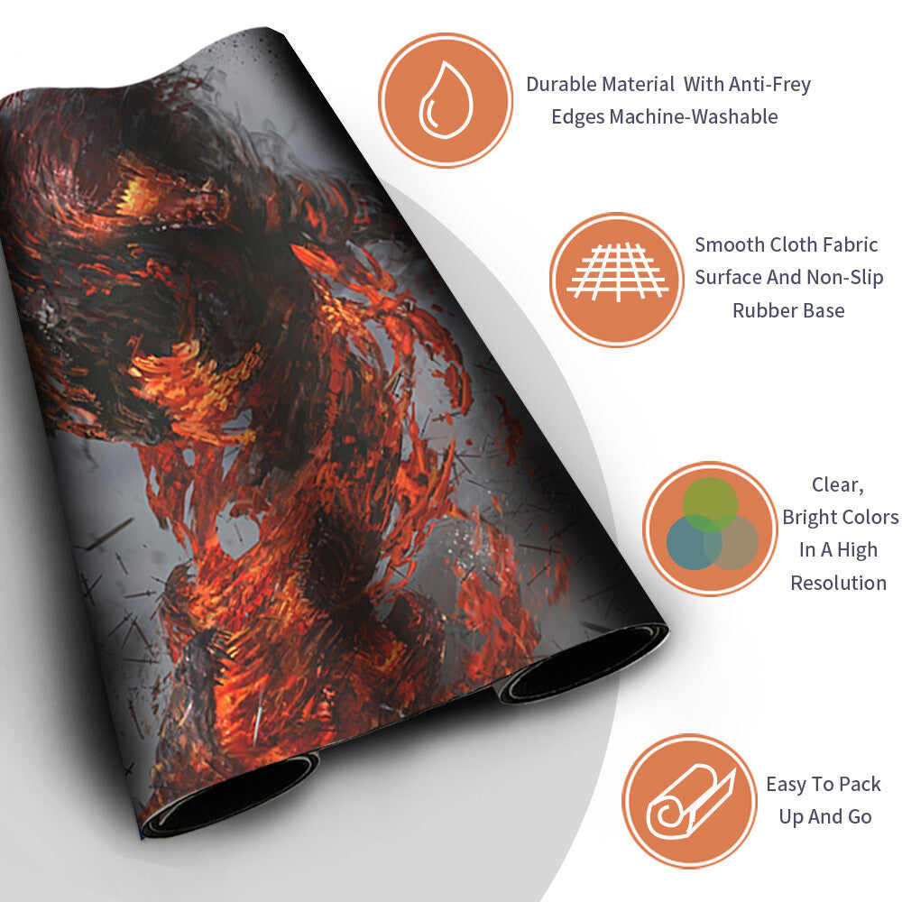 Fury - Magic The Gathering MTG Playmat TCG CCG MTG Playmat Stitched Edge