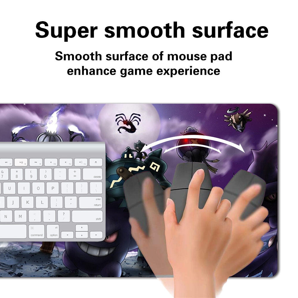 Pokemon51 - Board Game Pokemon Gengar Playmat Stitched Edge Games Mousepad Play Mat of TCG