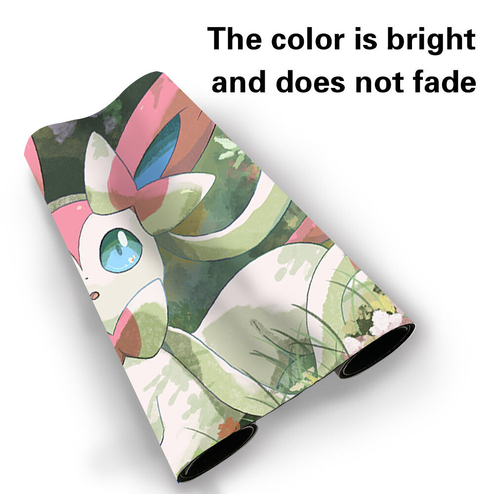 08825 - Board Game Pokemon Eevee Sylveon Playmat Stitched Edge Games Mousepad Play Mat of TCG