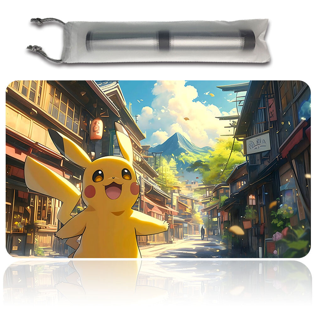 New Pokemon Pikachu Playmat Stitched Edge with Free Bag | Pokemon Playmat Stitched Edge With Zones | 391656