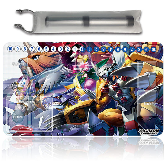 Board Game Digimon Playmat With Card Zones Digimon Mouse pad Playmat of TCG CCG Stitched Edge