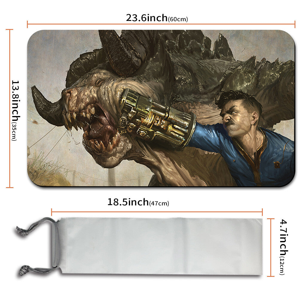 POWER FIST - Magic The Gathering MTG Playmat TCG CCG MTG Playmat Stitched Edge