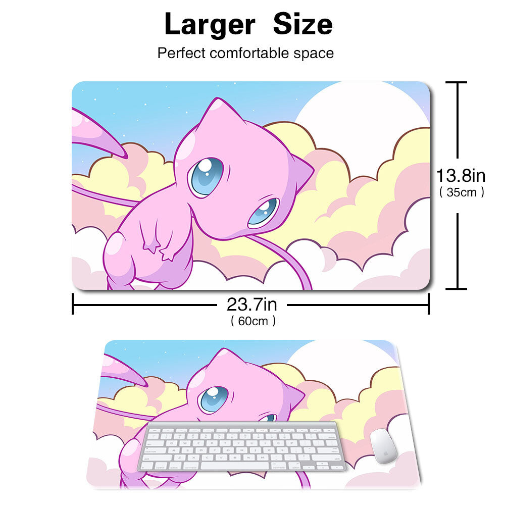 Pocket Monster57 - Board Game Pokemon Mew Playmat Stitched Edge Games Mousepad Play Mat of TCG