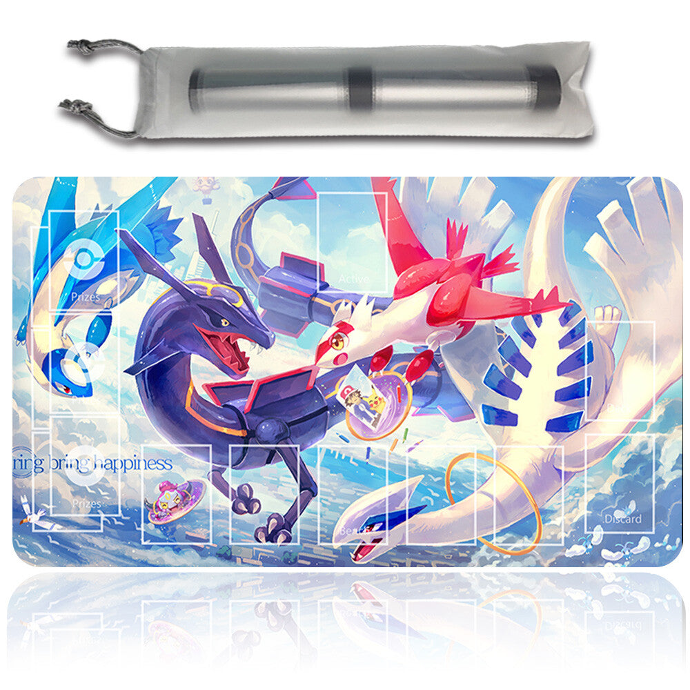 Pokemon Playmat Stitched Edge With Zones + Free Bag Trading Card Game Playmat Stitched Edge of MTG TCG CCG