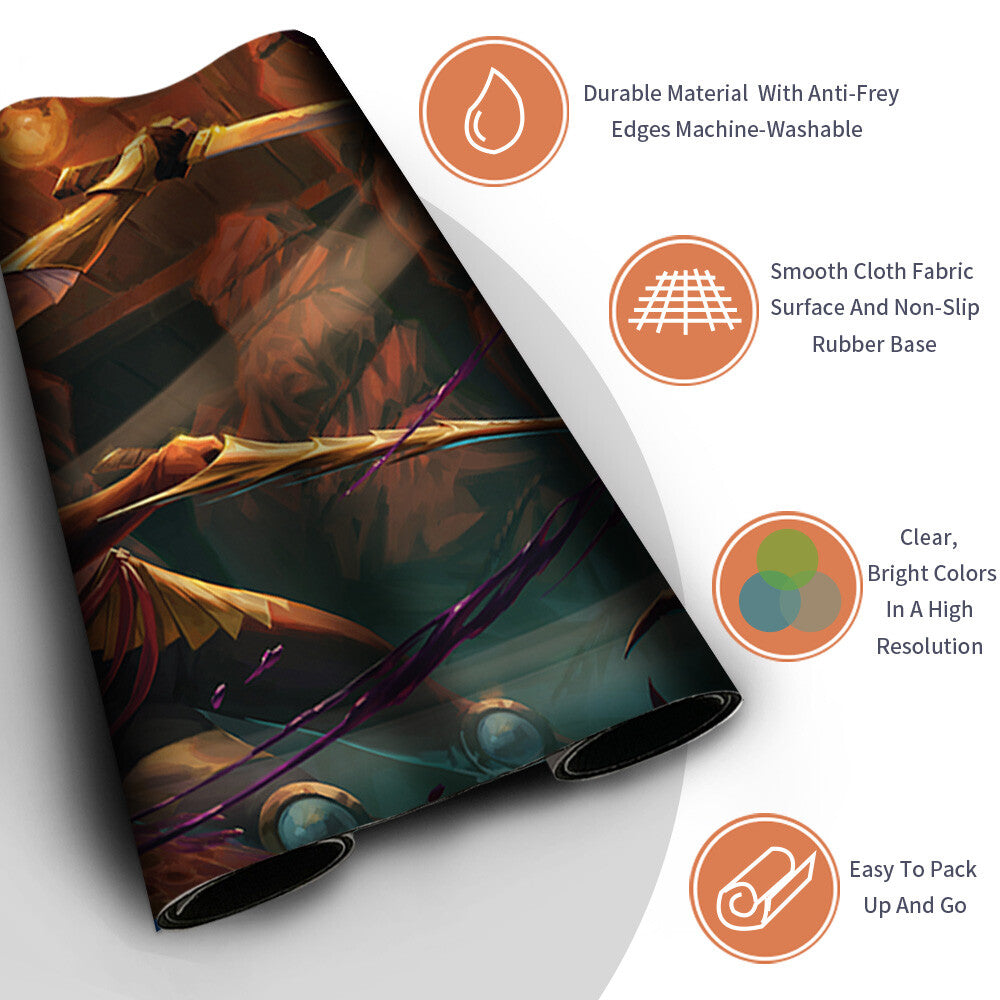 THE WANDERING RESCUER - Magic The Gathering MTG Playmat TCG CCG MTG Playmat Stitched Edge