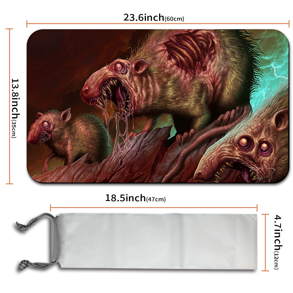 Rotting-Rats - Magic The Gathering MTG Playmat TCG CCG MTG Playmat Stitched Edge