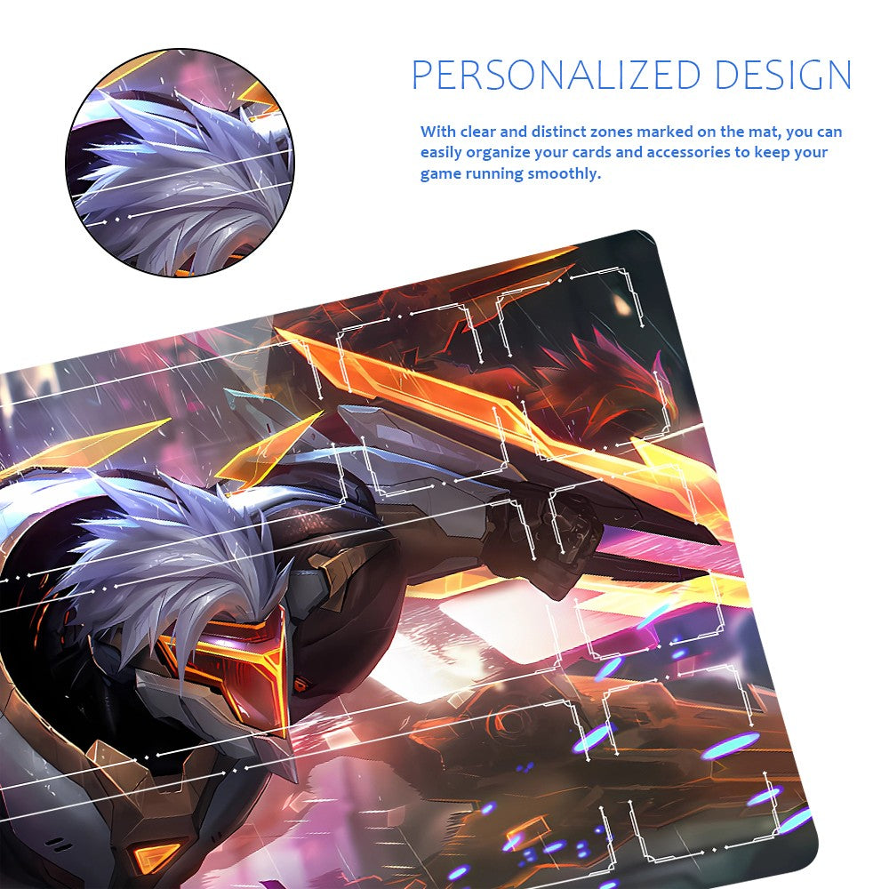 Zed - League Of Legends Riftbound Playmat 24x14 in + Free Storage Bag