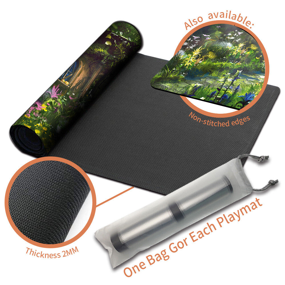 SUNPETAL GROVE - Magic The Gathering MTG Playmat TCG CCG MTG Playmat Stitched Edge