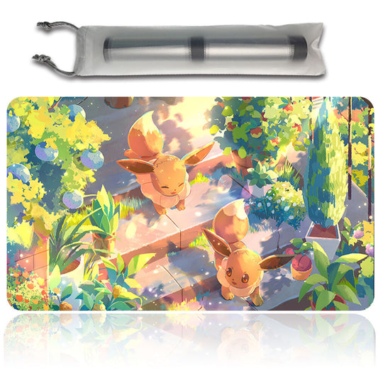New Pokemon Eevee Playmat Stitched Edge with Free Bag | Pokemon Playmat Stitched Edge With Zones | 357640