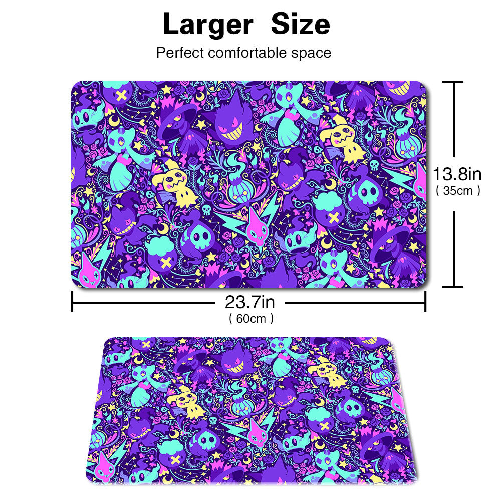 ghost - Board Game Pokemon Gengar Playmat Stitched Edge Games Mousepad Play Mat of TCG