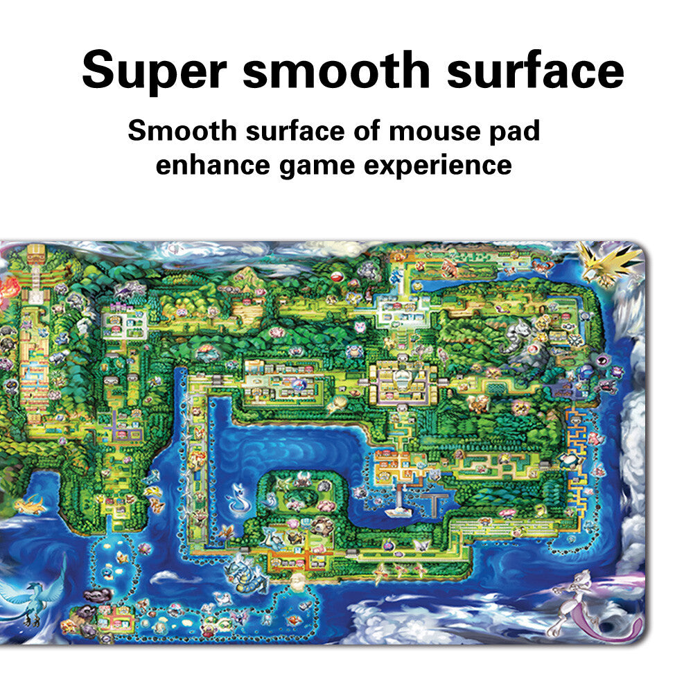 Map - Board Game Pokemon Playmat Stitched Edge Games Mousepad Play Mat of TCG