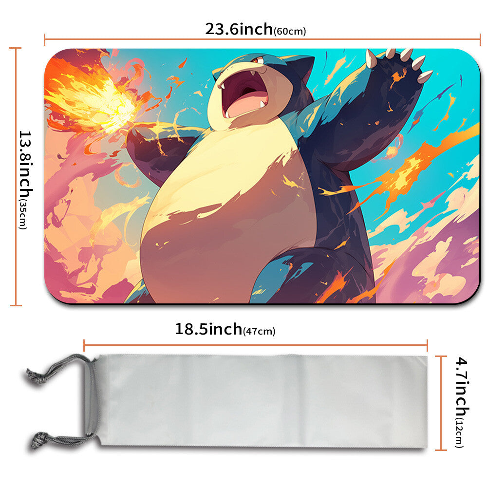 New Pokemon Snorlax Playmat Stitched Edge with Free Bag | Pokemon TCG Playmat Stitched Edge | 1356781