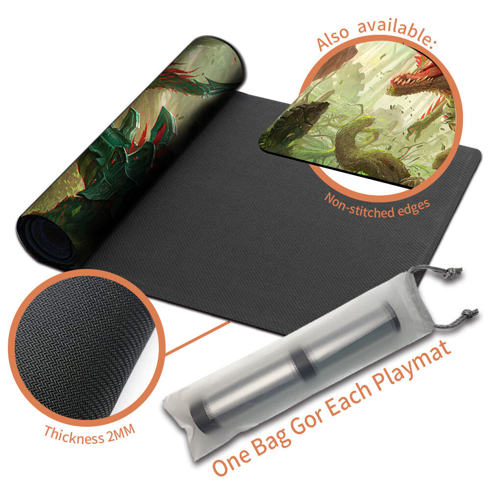 HULKING RAPTOR - Magic The Gathering MTG Playmat TCG CCG MTG Playmat Stitched Edge