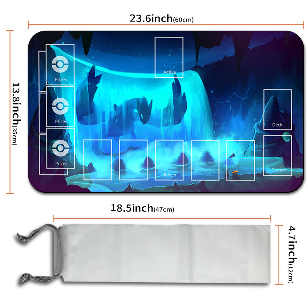 New Pokemon Lugia Playmat Stitched Edge with Free Bag | Pokemon Playmat Stitched Edge With Zones | 204724