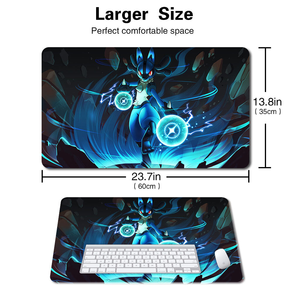 875827 - Board Game Pokemon Lucario Playmat Stitched Edge Games Mousepad Play Mat of TCG