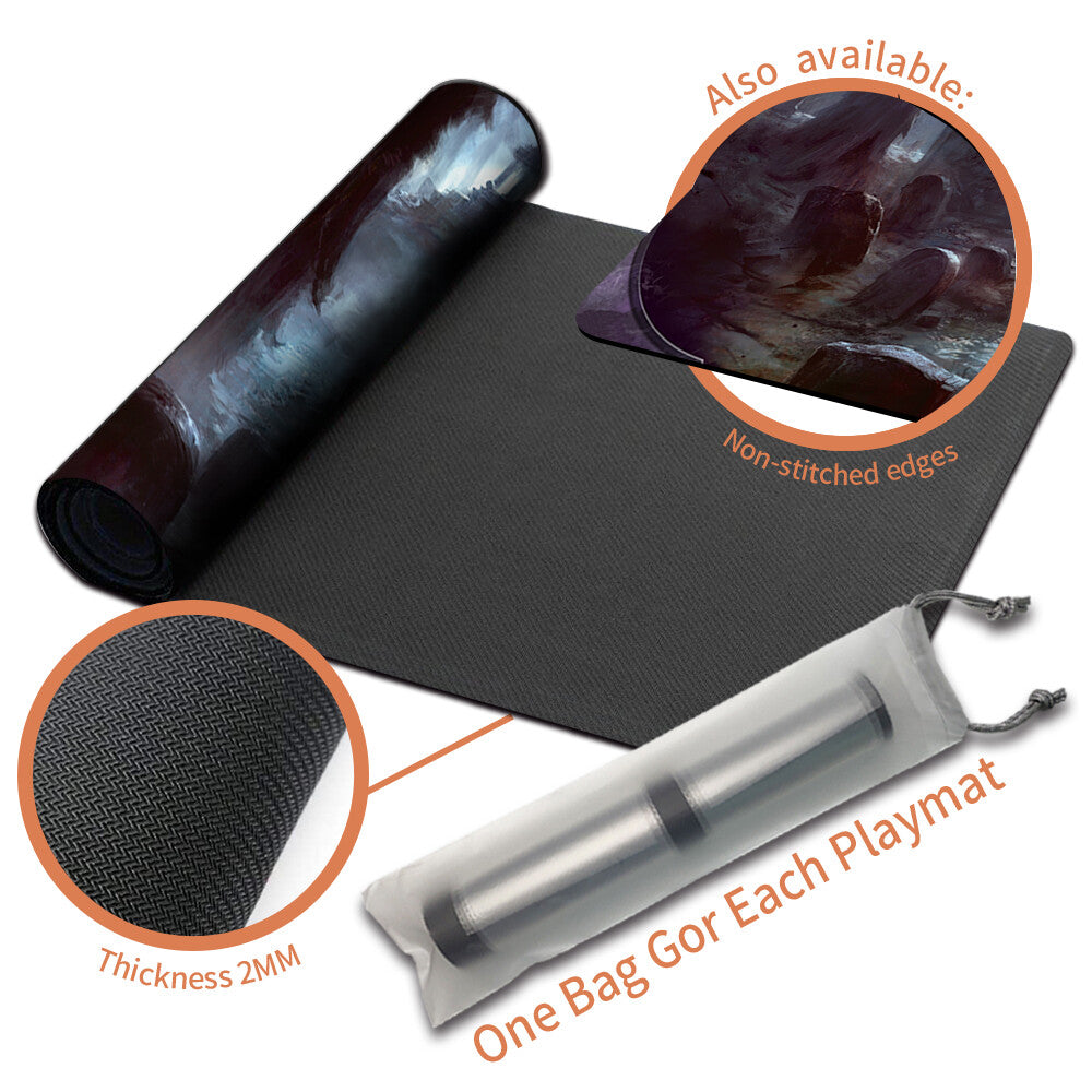 Haunted-Fengraf - Magic The Gathering MTG Playmat TCG CCG MTG Playmat Stitched Edge