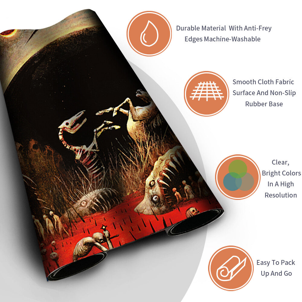 DAMNATION - Board Game MTG Playmat Magic The Gathering Playmat Size 60X35CM Stitched Edge