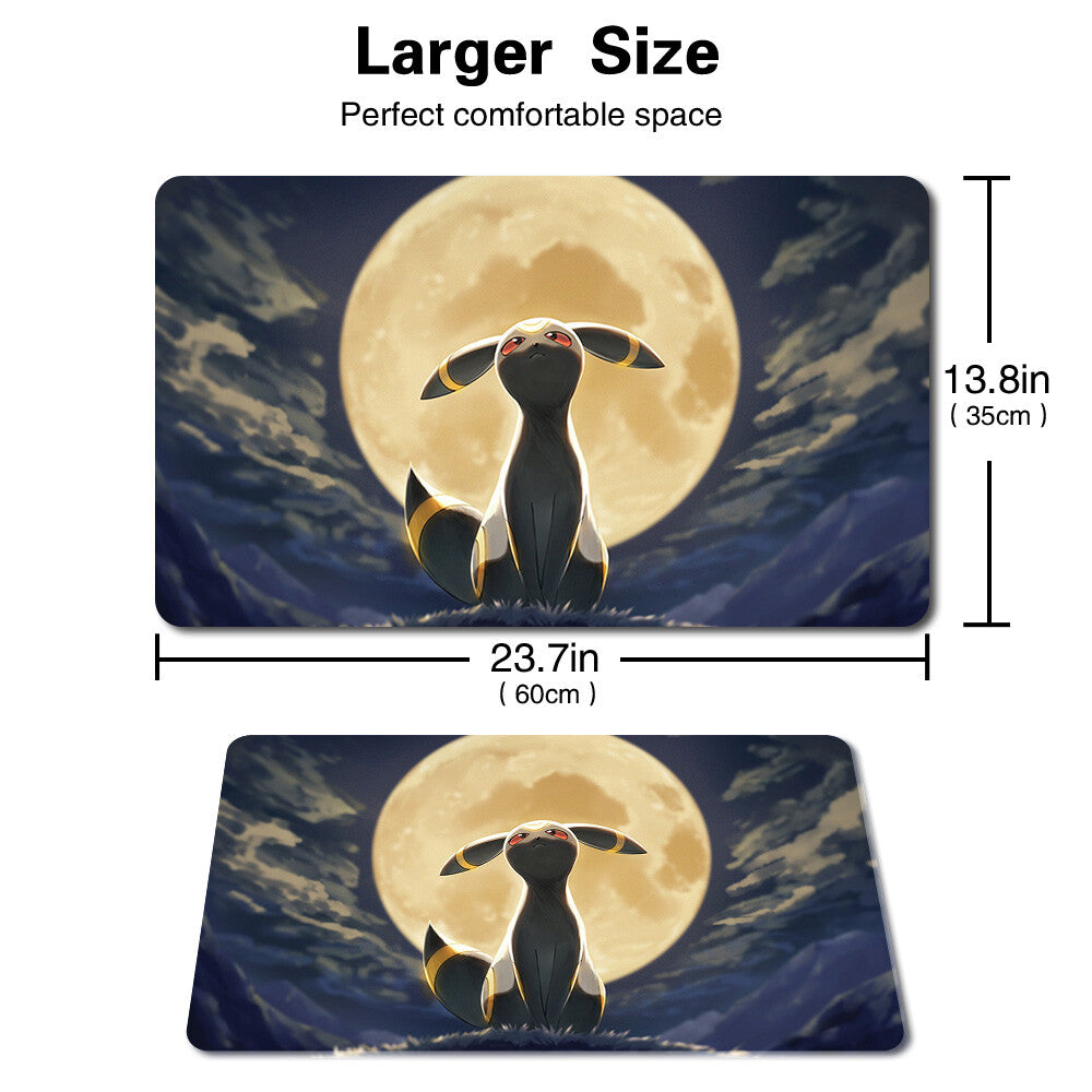 Umbreon - Board Game Pokemon Eevee Playmat Stitched Edge Games Mousepad Play Mat of TCG