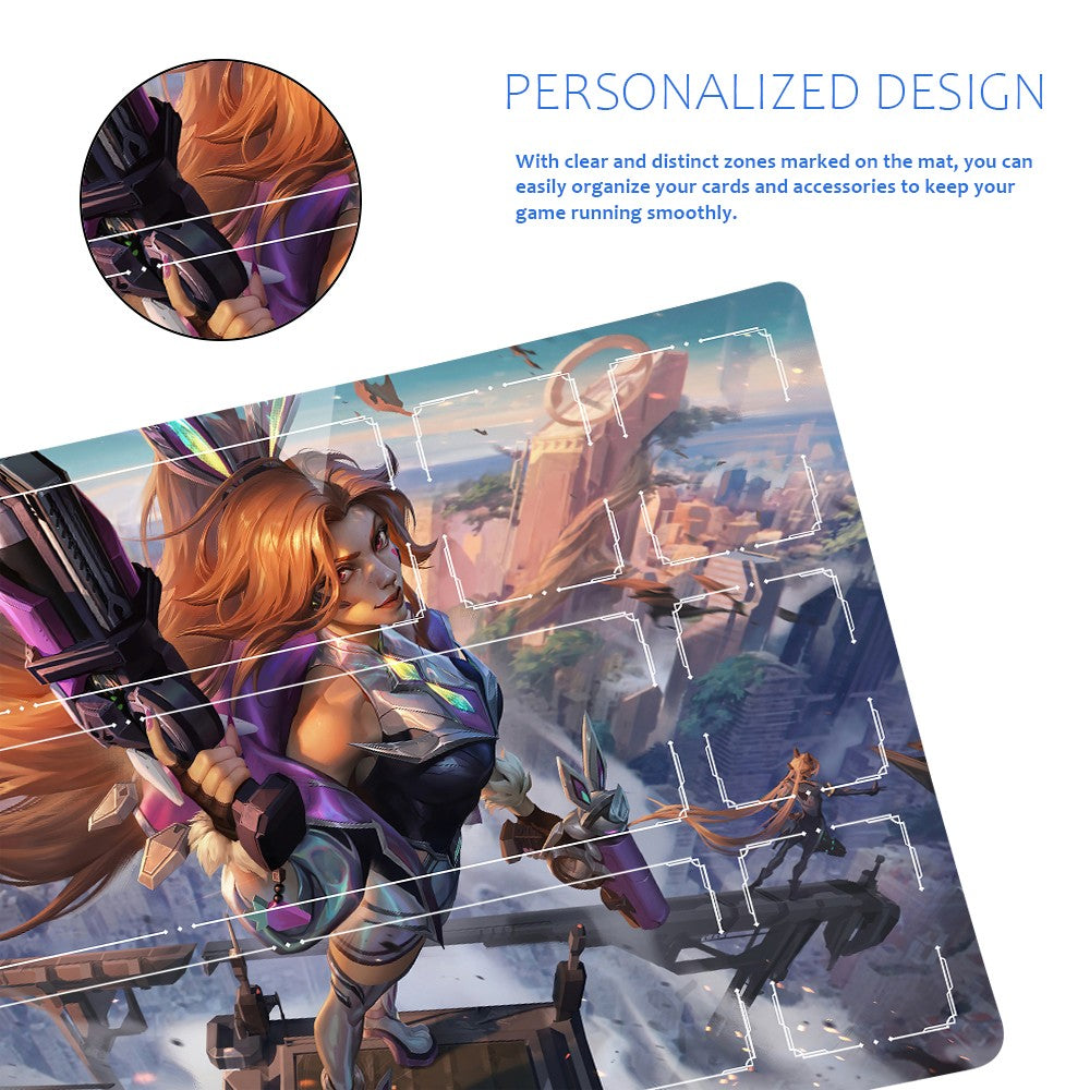 Riven - League Of Legends Riftbound Playmat 24x14 in + Free Storage Bag