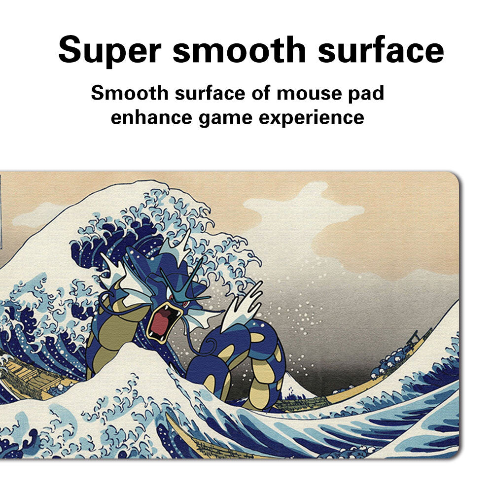 Gyarados - Board Game Pokemon Gyarados Playmat Stitched Edge Games Mousepad Play Mat of TCG